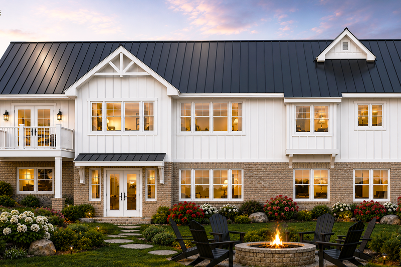 House Blueprint - Exterior - Rear Elevation for Farmhouse House Plan #928-440 - 2 bed, 2.5 bath