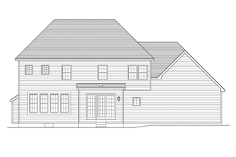 House Design - Exterior - Rear Elevation for Colonial House Plan #1010-62 - 4 bed, 2.5 bath