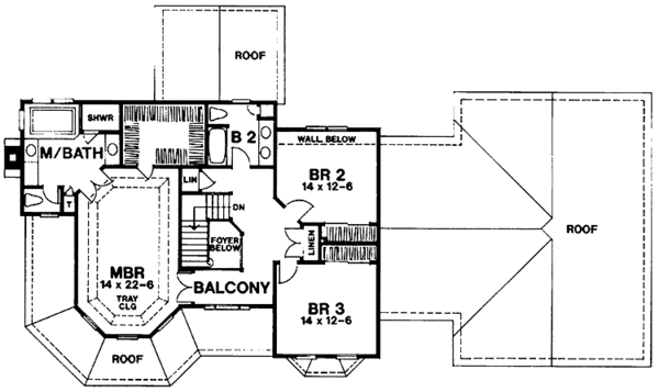 House Design - Country Floor Plan - Upper Floor Plan #328-264