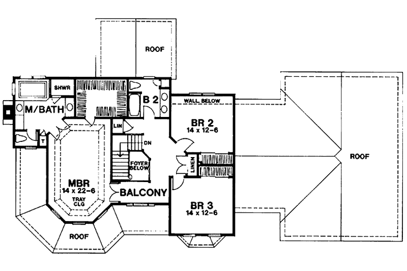 Home Plan - Floor Plan - Upper Floor for Country House Plan #328-264 - 3 bed, 2.5 bath