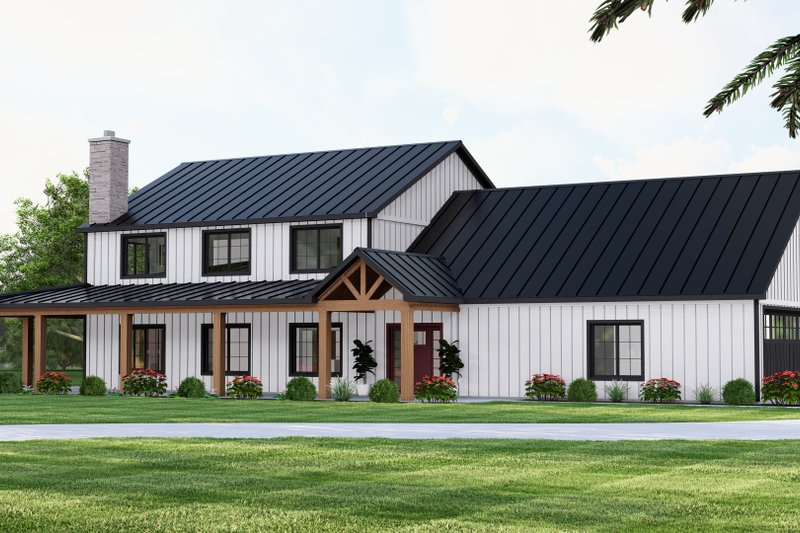Dream House Plan - Exterior - Front Elevation 4 for Barndominium House Plan #1064-313 - 5 bed, 3 bath