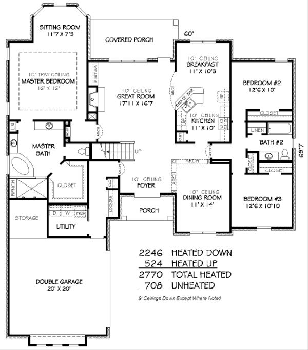 European Floor Plan - Main Floor Plan #424-253