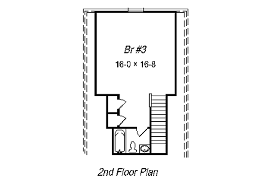 Floor Plan - Upper Floor for Traditional House Plan #329-191 - 3 bed, 3 bath