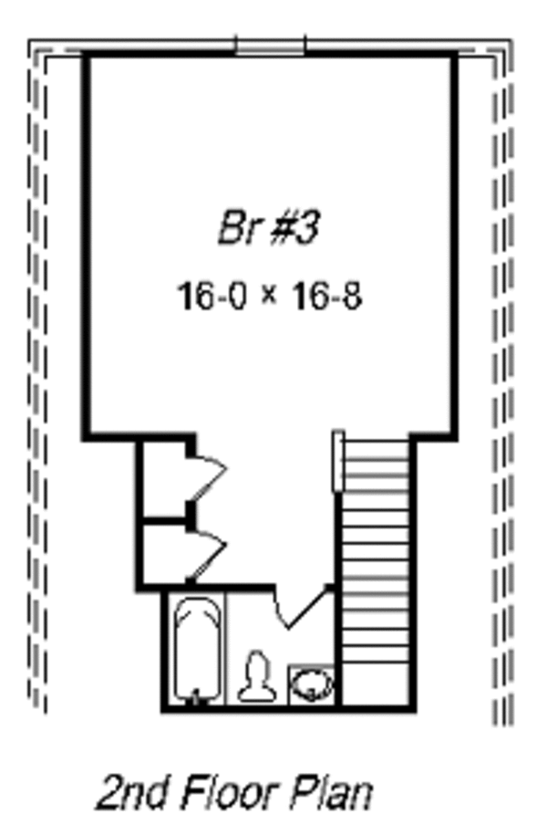 Traditional Floor Plan - Upper Floor Plan #329-191