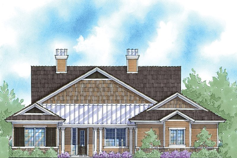 House Blueprint - Country Exterior - Front Elevation Plan #938-55