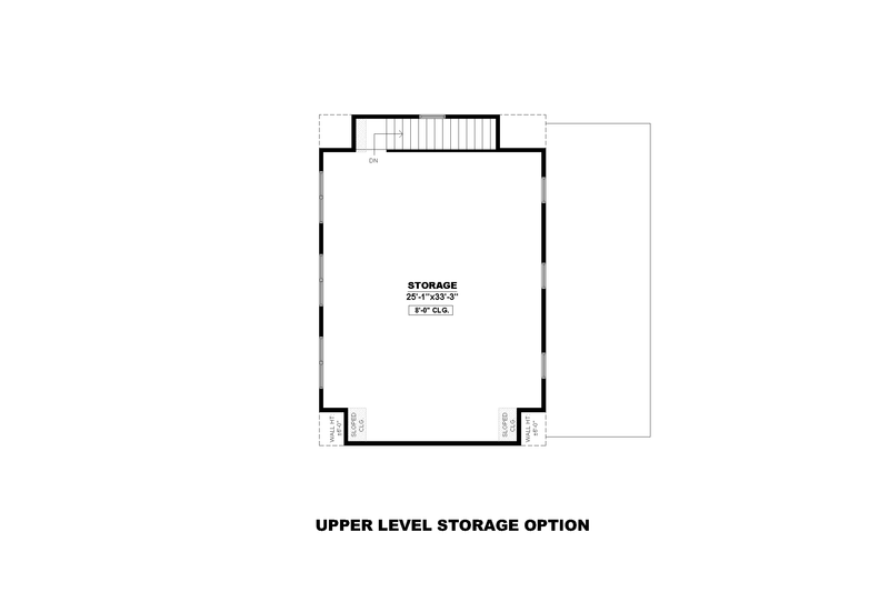 House Design - Floor Plan - Upper Floor 1 for Farmhouse House Plan #1117-29 - 1 bed, 1 bath