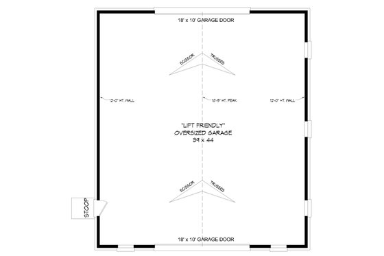 Floor Plan - Main Floor for Country House Plan #932-978, 0 bath