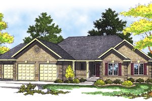 Traditional Exterior - Front Elevation Plan #70-172