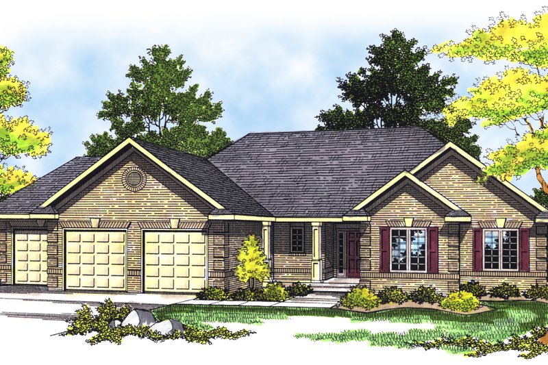 Dream House Plan - Traditional Exterior - Front Elevation Plan #70-172