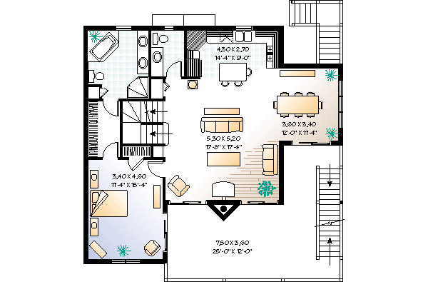 Dream House Plan - Beach Floor Plan - Upper Floor Plan #23-2041