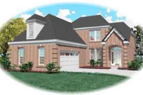 Exterior - Front Elevation for European House Plan #81-501 - 3 bed, 2.5 bath