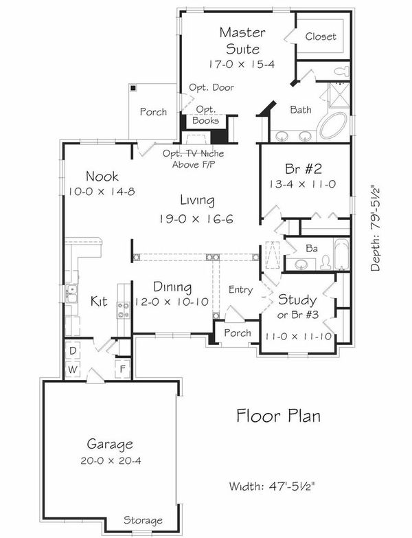 Floor Plan - Main Floor Plan #329-334