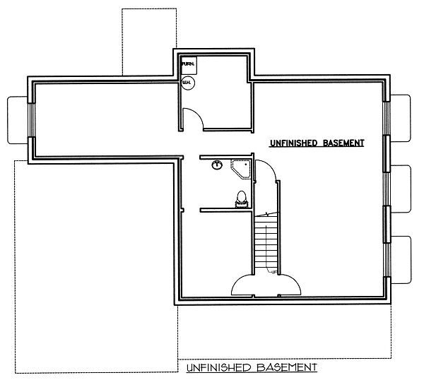 Architectural House Design - Bungalow Floor Plan - Lower Floor Plan #117-540