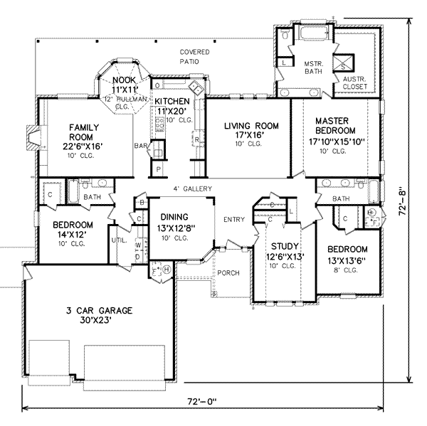 Traditional Floor Plan - Main Floor Plan #65-184