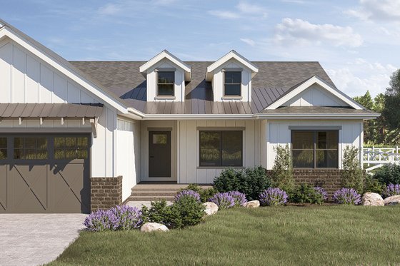 Exterior - Covered Porch for Farmhouse House Plan #455-222 - 3 bed, 2.5 bath