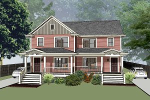 Southern Exterior - Front Elevation Plan #79-240