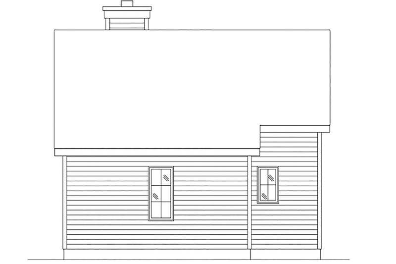 Dream House Plan - Exterior - Rear Elevation for Cottage House Plan #22-594 - 1 bed, 1 bath