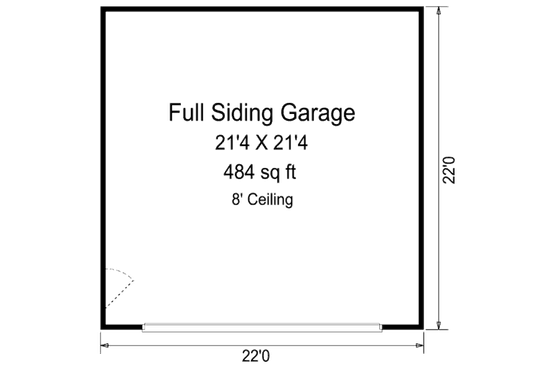 Floor Plan - Main Floor for Traditional House Plan #84-442, 0 bath