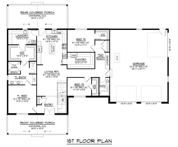 Farmhouse Floor Plan - Main Floor Plan #1064-441