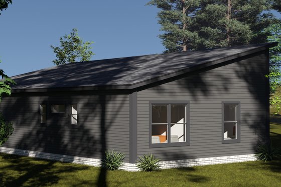 Exterior - Rear Elevation for Modern House Plan #513-2407 - 3 bed, 2 bath