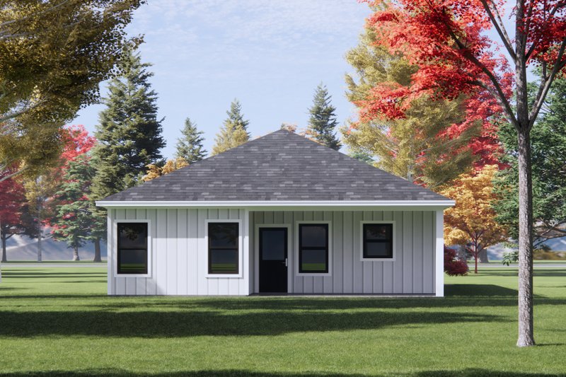House Design - Exterior - Rear Elevation for Cottage House Plan #1096-133 - 2 bed, 2 bath