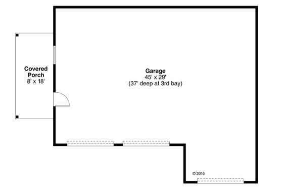 Floor Plan - Main Floor for Prairie House Plan #124-1053, 0 bath