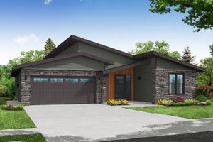 Modern Exterior - Front Elevation Plan #124-1261