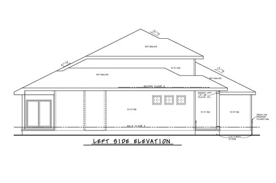Exterior - Other Elevation for Contemporary House Plan #20-2430 - 4 bed, 2.5 bath