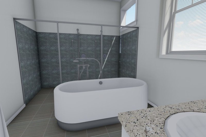 House Blueprint - Interior - Master Bathroom 2 for Farmhouse House Plan #126-240 - 3 bed, 2.5 bath