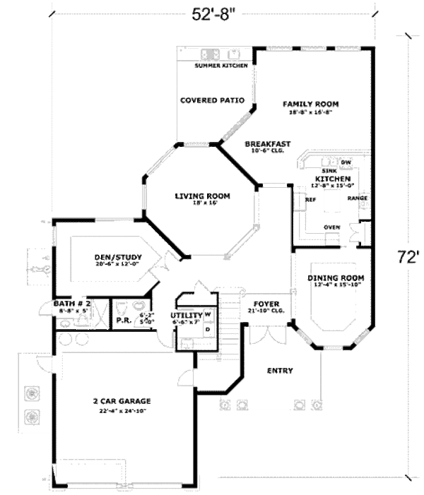 European Floor Plan - Main Floor Plan #420-146
