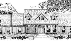 Southern Exterior - Front Elevation Plan #42-209