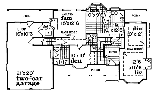 Traditional Floor Plan - Main Floor Plan #47-270