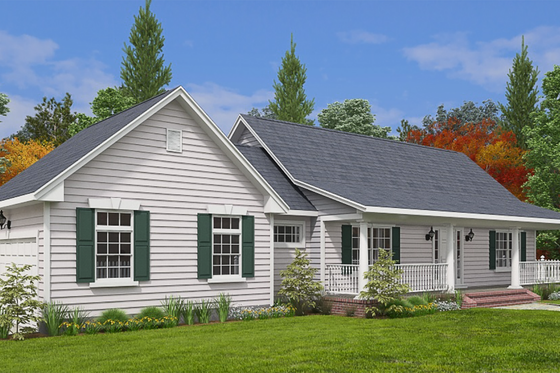 Exterior - Other Elevation 6 for Ranch House Plan #1082-5 - 2 bed, 2 bath