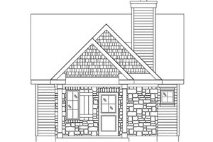 Exterior - Front Elevation 4 for Cottage House Plan #22-594 - 1 bed, 1 bath