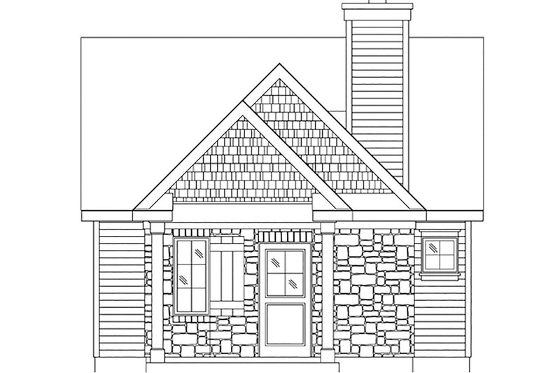 Dream House Plan - Exterior - Front Elevation 4 for Cottage House Plan #22-594 - 1 bed, 1 bath