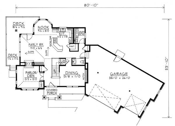 Dream House Plan - Traditional Floor Plan - Main Floor Plan #1037-13