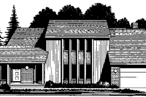 Home Plan - Contemporary Exterior - Front Elevation Plan #1001-146