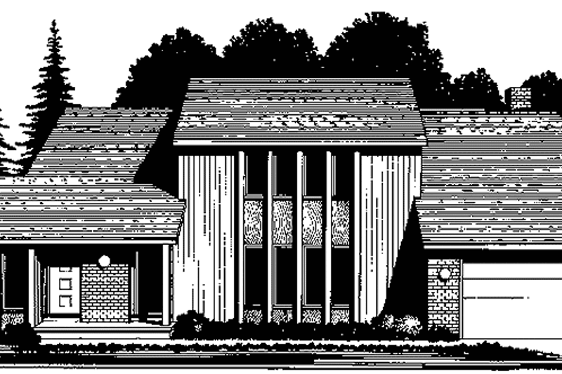 Architectural House Design - Contemporary Exterior - Front Elevation Plan #1001-146