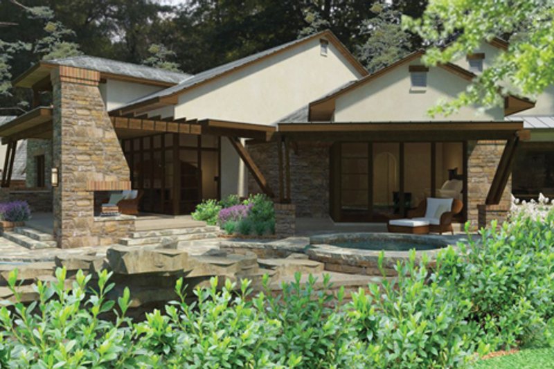 Dream House Plan - Exterior - Rear Elevation 2 for Cottage House Plan #120-244 - 3 bed, 4 bath