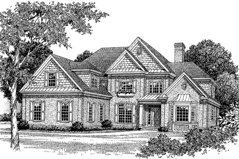 Home Plan - Exterior - Front Elevation 3 for Country House Plan #453-307 - 4 bed, 3.5 bath