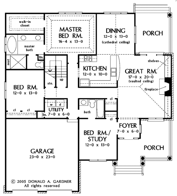 Dream House Plan - Traditional Floor Plan - Main Floor Plan #929-768