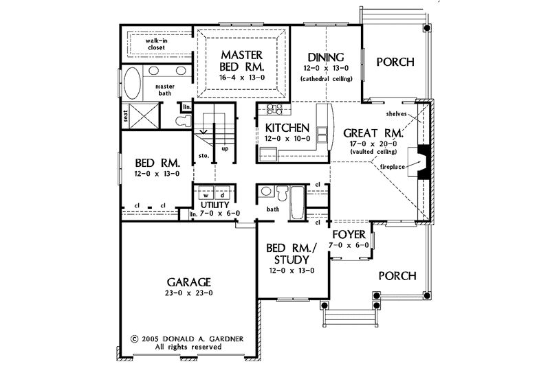 Home Plan - Floor Plan - Main Floor for Traditional House Plan #929-768 - 3 bed, 2 bath