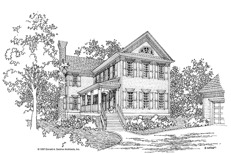 Home Plan - Exterior - Front Elevation 3 for Classical House Plan #929-369 - 3 bed, 3 bath