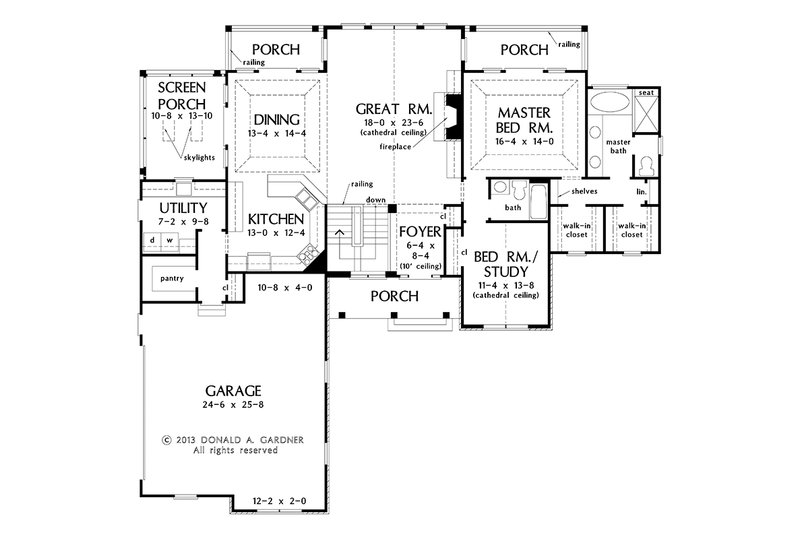 Home Plan - Floor Plan - Main Floor for Craftsman House Plan #929-968 - 4 bed, 3 bath