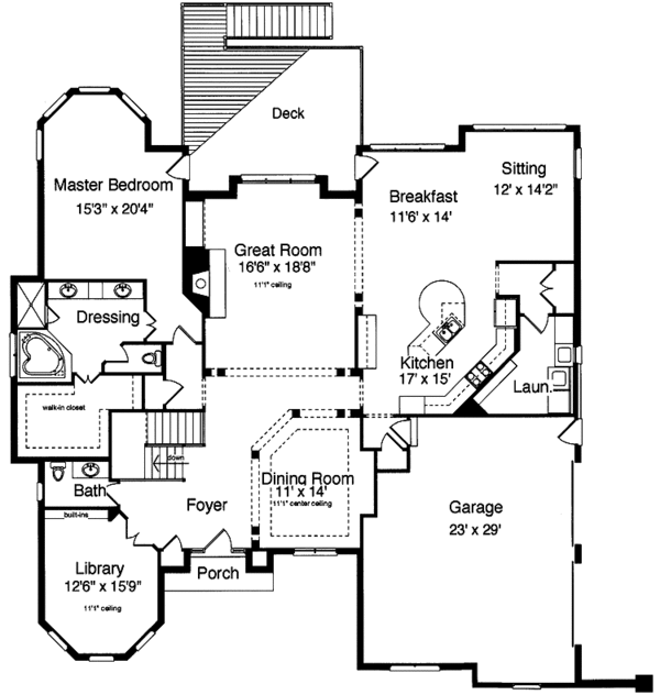 Country Floor Plan - Upper Floor Plan #46-702