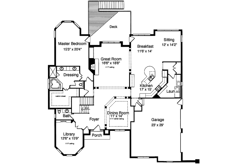 Home Plan - Floor Plan - Upper Floor for Country House Plan #46-702 - 3 bed, 2.5 bath