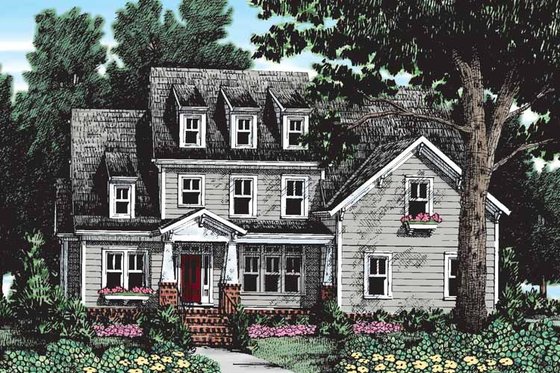 Exterior - Front Elevation 5 for Craftsman House Plan #927-133 - 3 bed, 2.5 bath