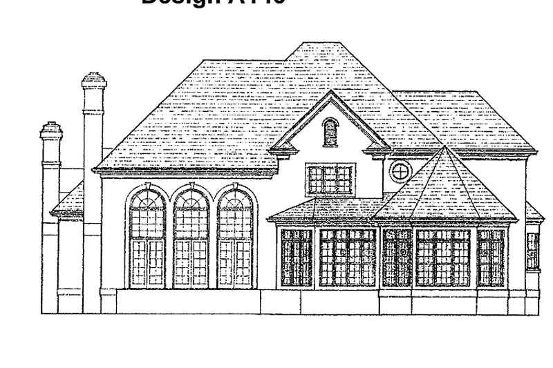 Home Plan - Exterior - Rear Elevation for Country House Plan #453-125 - 4 bed, 3.5 bath