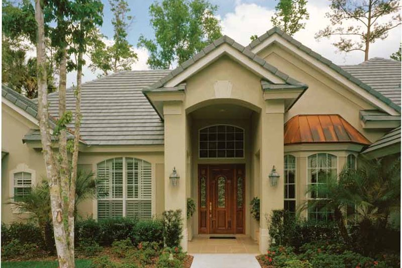 House Plan Design - Exterior - Front Elevation 4 for Mediterranean House Plan #417-556 - 4 bed, 4 bath