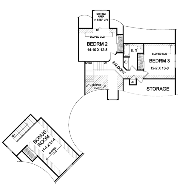 Architectural House Design - Classical Floor Plan - Upper Floor Plan #328-357